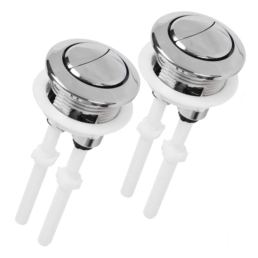 Toilet Push Button,2 PCS Dual Flush Toilet Push Buttons Replacement Toilet Water Tank Pressure Pumps Buttons for Toilet