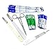Dermaplaning Cleaning Kit - Disposable Scalpel Blades No. 22, 10 and 11 With Plastic, Metal Handle and Hemostat Blade Removal - Suitable for Dermaplaning and More - Sterile & Individually Foil Wrapped