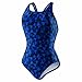 Speedo Women's Ultraback Racerback Athletic Training One Piece Swimsuit, 6 - Blue Geo