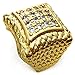Ahappy-Hip hop Size 8-15 Jewelry Men Wedding Engagement 18K Gold Filled Ring R105