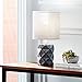 Amazon Brand – Rivet Geo Modern Black Ceramic Living Room Table Desk Lamp, LED Bulb Included, 15