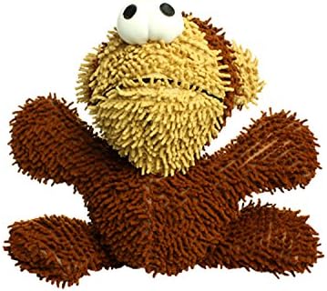MIGHTYMicrofiber Ball Monkey – Made with Squeaker Balls and Minimal Stuffing. Strong & Tough. Interactive Play Dog Toy. Machine Washable & It Floats