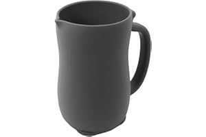 mandoo Baby Bath Rinse Cup - Food Grade Silicone - Shampoo & Body Washing Rinser Cup for Kids with Easy Grip Handle to Rinse Baby Shampoo and Soap - Baby Essentials (Dark Gray)