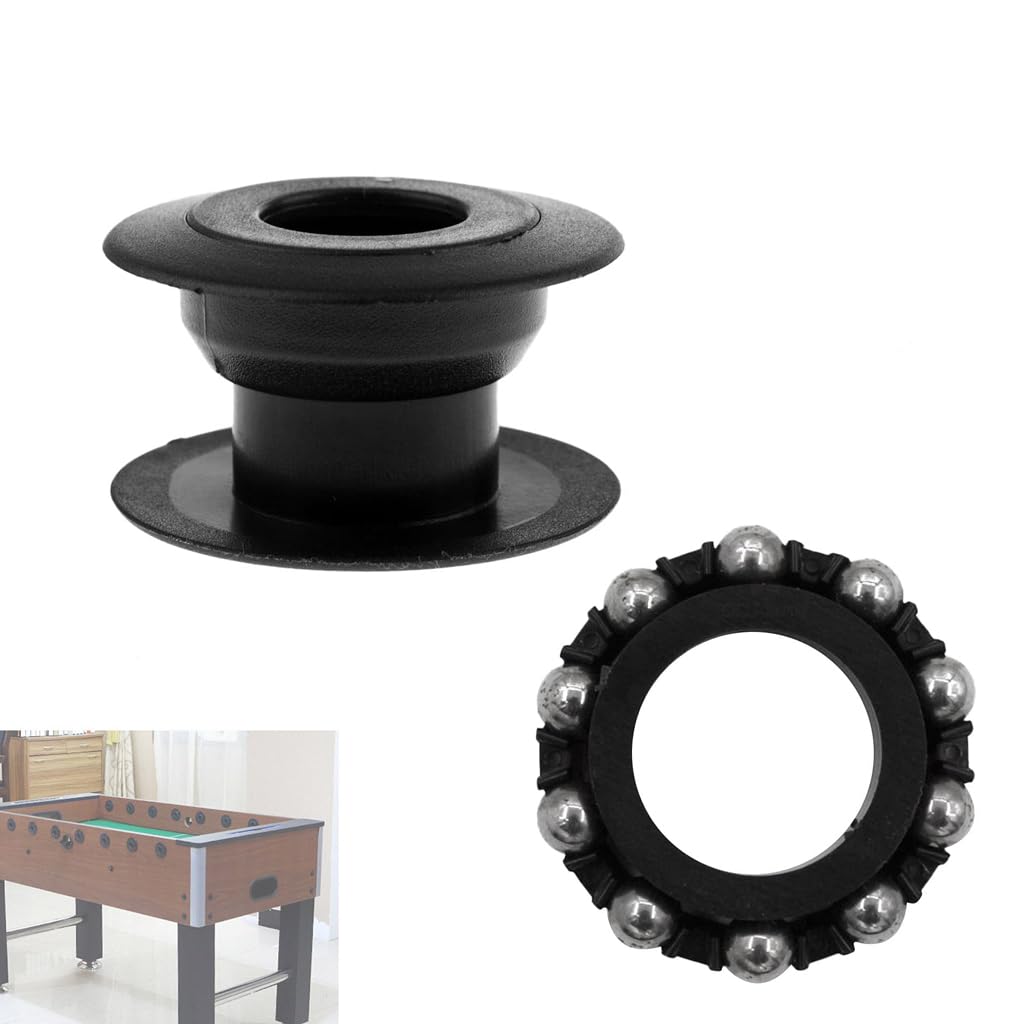 zalati 10pcs Foosball Rod Bearings with Metal Ball-bearing Inside Accessories for Foosball Table Soccer Games 16mm