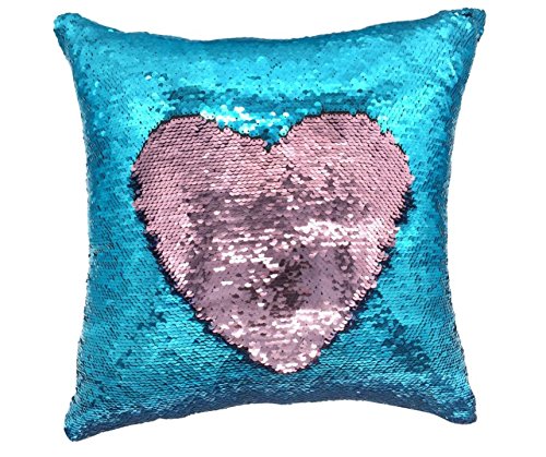DOROIM Pillow Case Shiny Sparkling Reversible Sequins Magic Mermaid Invisible Zipper Case 16\