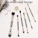 Yuwaku Double Ended Makeup Brushes, 6pcs Mutipurpose Cosmetic Brush Set For for Eyeshadow Blending Powder Foundation Buffer