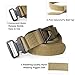 Heavy Duty Combat Belt Men's Quick Lock Buckle Nylon Belt SANSTHS EDC Hunting Gun Belt No Holes Tactical Shooter Belt for 34'' Jeans Tan