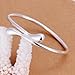 skyllc Fashion Women's Jewellery Plated Silver Double Round Head Bracelet Opening Bangle