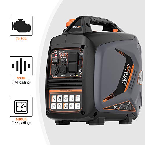 TACKLIFE Portable Inverter Generator, 2250Watt Quiet Generator with