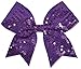 Sequin Performance Hair Bow Seq Purple