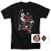 Popfunk Harley Quinn DC Comics Classic Supervillain T Shirt & Stickers (XX-Large)
