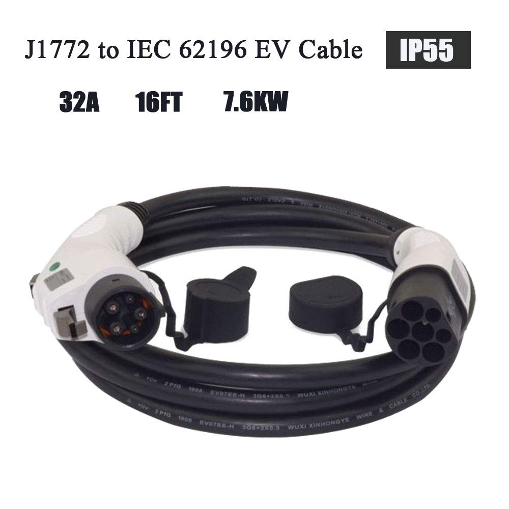 Buy KHONS EV Charger Connector 32 Amp Type 1 to Type 2 EV Charging