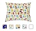 Little Sleepy Head Youth Pillow Case - 100% Made Cotton & Hypoallergenic Pillow Case - Snug Fit Envelope Pillowcase Enclosure - Youth Pillow 16x22 Size - (Owls) Design Travel Pillow Cover