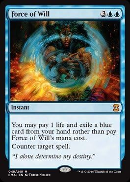 Amazon Com Magic The Gathering Force Of Will 040 249 Eternal Masters Foil Toys Games