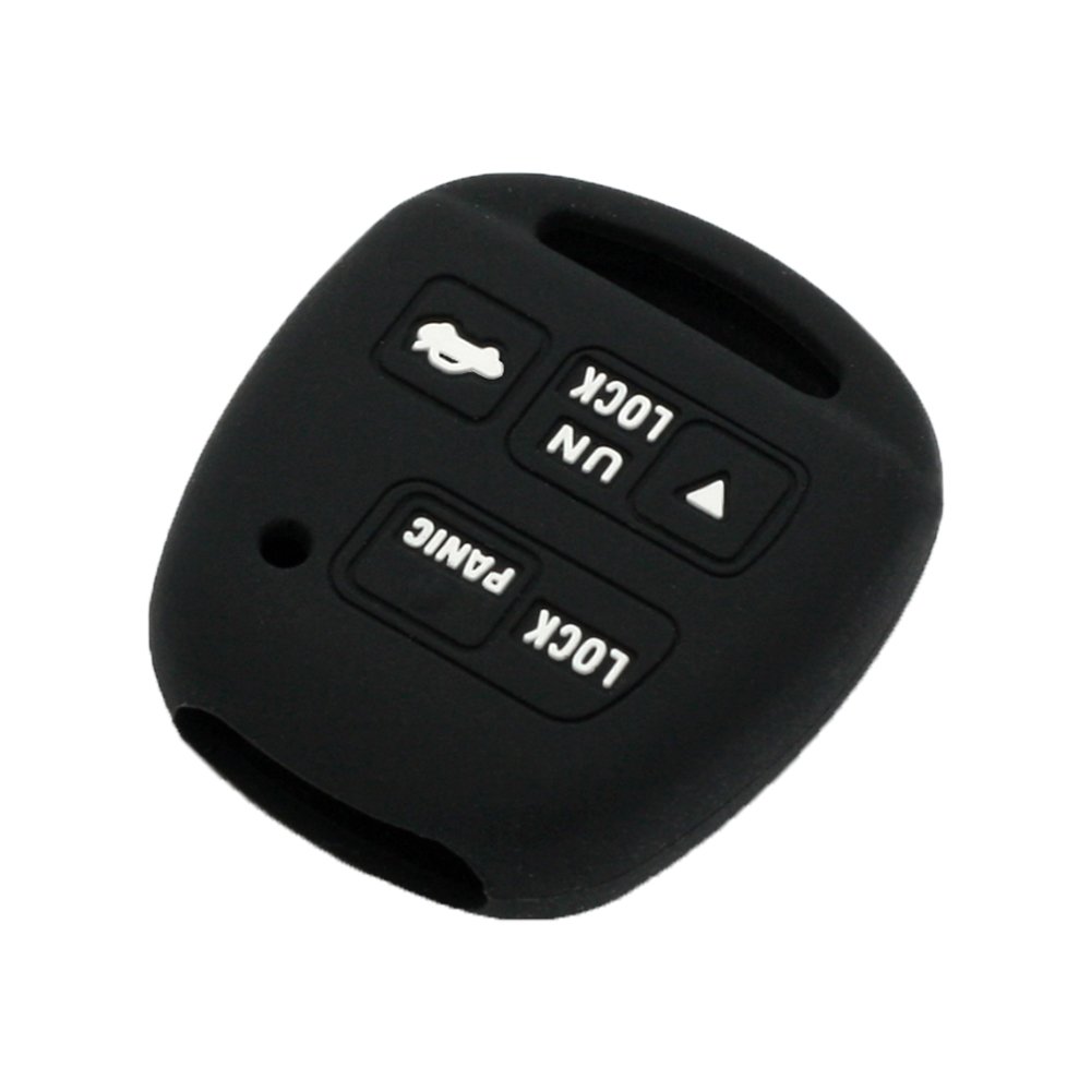 BROVACS Silicone Cover Protector Case Holder Skin Jacket Compatible with TOYOTA LEXUS 3 Button Remote Key Fob CV2423 Black