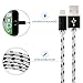 Fleeken Apple Lightning to USB Cable Certified iPhone Charger Nylon Braided Cord - (3 Pack / 10 Feet)