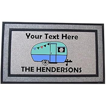 personalized camper doormat welcome