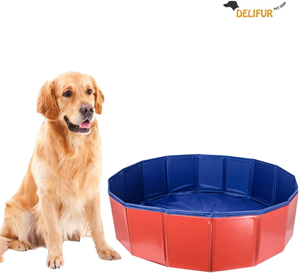 Foldable Dog Bath Pool Swimming Portable Kiddie Pool Collapsible Bathing Tub for Dogs Cats Kids