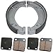 Caltric FRONT BRAKE PADS & REAR BRAKE SHOES Fits YAMAHA BIG BEAR 400 YFM400 YFM-400 2WD 4WD 2000-2004 NEW