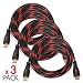 BAM 3 Pack High Speed 4K HDMI Cables - 25' Long primary