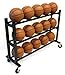 Trigon Sports Ball Storage Cart, Basketball Storage Bin for Indoor Outdoor, Rolling Exercise Ball Cart Holder for Gym, School, Club