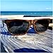 Real Bamboo Wood Sunglasses -100% Polarized Lenses- Wooden Frame for Men & Women (Brown Bamboo - Black Lenses)