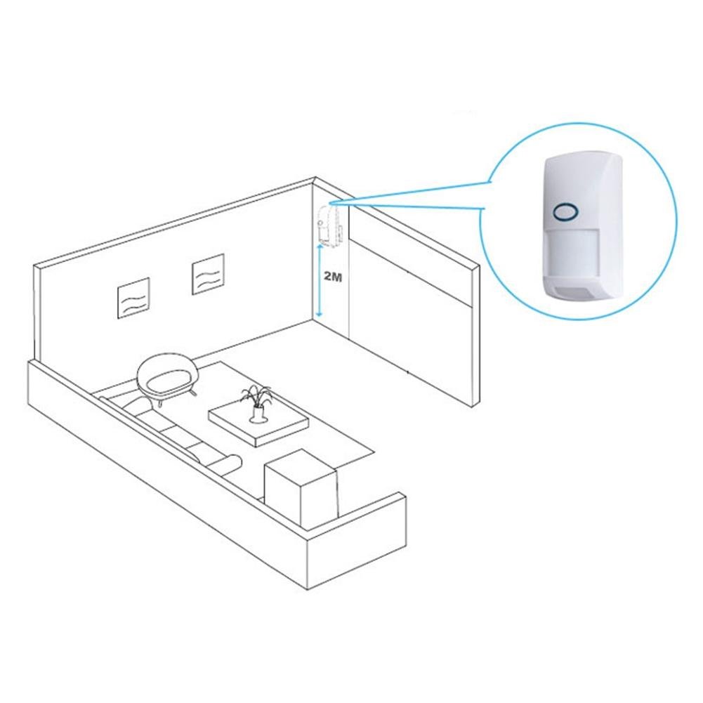 Là Vestmon Detector infrarrojo sin Hilos 433 de la Alarma de la casa del Detector inalámbrico infrarrojo CT60 sin la batería,Detectores de Humo y monóxido ...