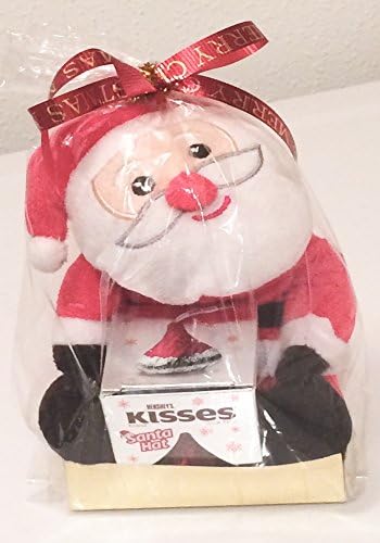Santa Claus Plush Toy and Santa Hat Jumbo Hershey's Kiss