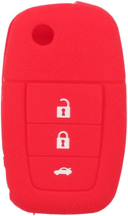 BROVACS Silicone Cover Protector Case Skin Jacket fit for HOLDEN COMMODORE VE 3 Button Remote Flip Key Fob CV8551 Red