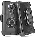LG V10 Case, BENTOBEN Hybrid Dual Layer Combo Armor Heavy Duty Rugged Protective Case with Built-in Rotating Kickstand Swivel Belt Clip Holster for LG V10,Black