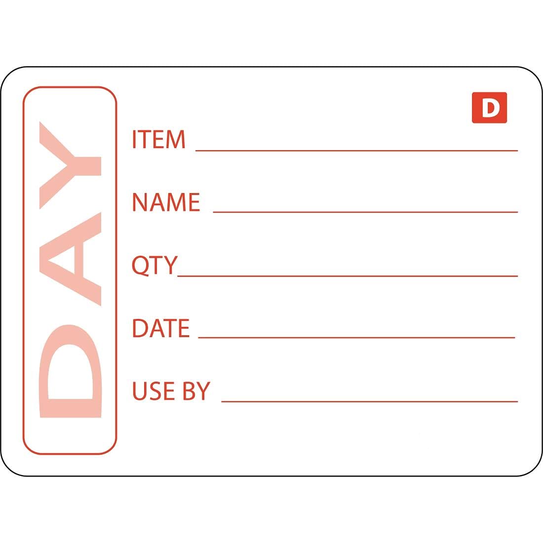 Hygiplas Dissolvable Prepared Food Labels (Pack of 250), Size: 50(H) x 75(W) mm, Roll of Dissolvable Labels for Food Prep & Rotation, GH350