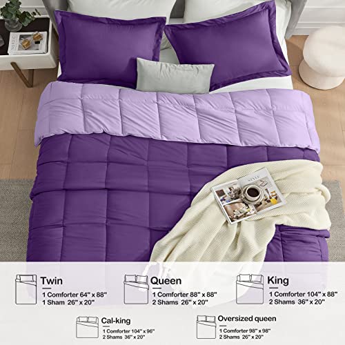 Homelike Moment Lightweight Comforter Set Queen Size Reversible All