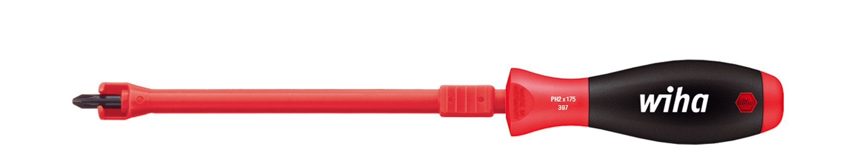 Wiha Softfinish Phillips Screw-Holding Screwdriver 397SF PH 0x100, Red, (3970)