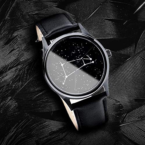 Reloj De Moda para Pareja Impermeable 12 Constelación Estilo Reloj Casual Niños Y Niñas Aries - Imagen 3