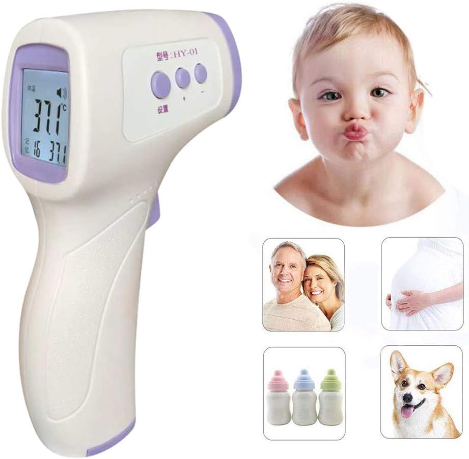 NEWLUK LCD Non-Contact Forehead Thermometer Digital Infrared Body Temporal Thermometer for Home Company