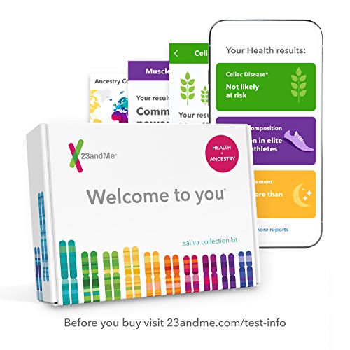 23andMe DNA Test - Health + Ancestry Personal Genetic Service - includes 125+ reports on Health, Wellness, Ancestry & More