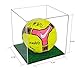 Better Display Cases Clear Acrylic Full Size Soccer Ball Display Case with Turf Base (A007-CTB)