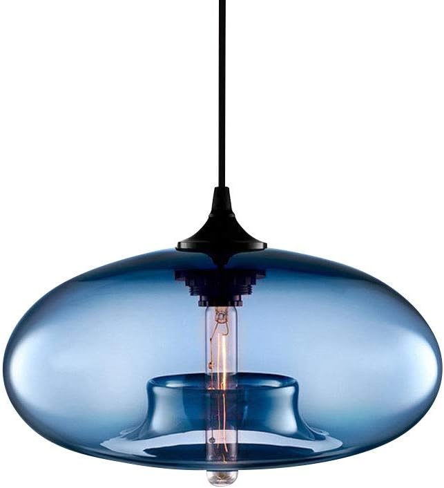 Cozyle Modern Design Pendant Hanging Light Glass Shades Blue