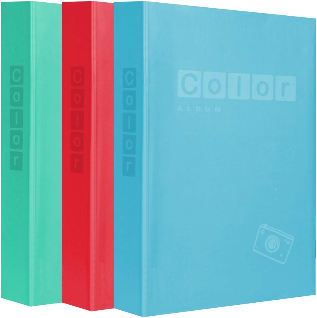 Set of 3 Festival Pattern Photo Albums with Sleeves 200 Photos 10x15 cm