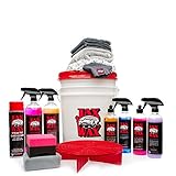 Jax Wax Complete Scratch-Free Wash Wax and Detail Bucket Car Care Organizer Kit
