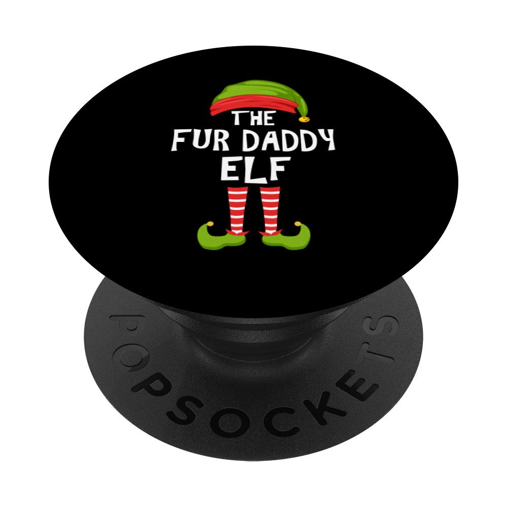 Fur Daddy Elf Matching Family Christmas Party Pajama Group PopSockets PopGrip: Swappable Grip for Phones & Tablets