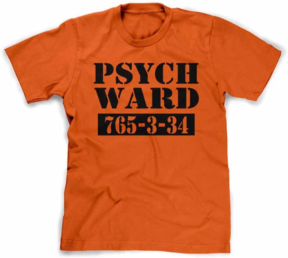 Funhouse Tshirts Men's Psych Ward T-Shirt Xl Orange