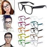 Fashion Retro Vintage Clear Lens Frame Wayfarer Trendy Cool Nerd Geek Glasses