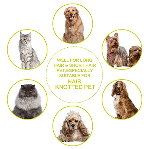 Pecute Pet Dematting Tool 2 Pack Double Sided Undercoat Rake