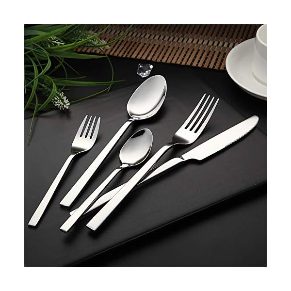 WUJO-Cutlery-Set-Stainless-Steel-Dinner-Set-60-Piece-DinnerwareTablewareSilverware-Set-Service-for-12-Person-Include-KnifeForkDessert-ForkSpoonTeaspoon-Mirror-Polished-Dishwasher-Safe WUJO Cutlery Set, Stainless Steel Dinner Set, 60 Piece Dinnerware/Tableware/Silverware Set Service for 12 Person…
