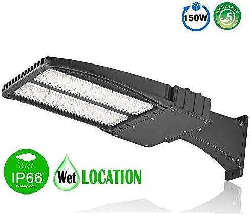 1000LED LED Shoebox Lights, 150W(450W Eq.) LED Parking Lot Lights 18,750Lm, 5000K AC110-277 Volt Type3 Beam Angle, Waterproof IP66, UL DLC Listed, for Outdoor Stree Area Lighting