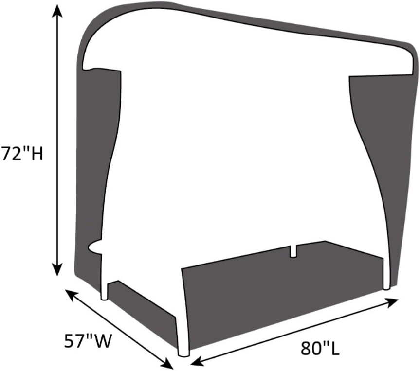 SORARA Swing Chair Cover Outdoor 3 Triple Seater Hammock Swing Glider Canopy Cover, All Weather Protection, Water Resistant, 80" L x 57" W x 72" H: Garden & Outdoor