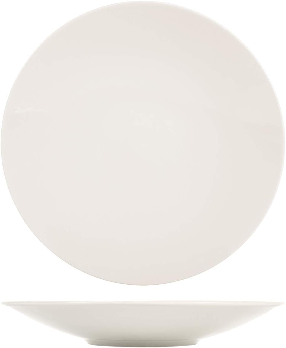 SATURNIA Napoli Pack of 6 Konos Plates, Porcelain, White, 32 cm
