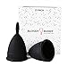 Small and Large - 2 Pack, Black Bloody Buddy Menstrual Cup - Easy, Clean and Simple - Take The Worry Out of Your Menstruation