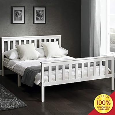 kids white double bed